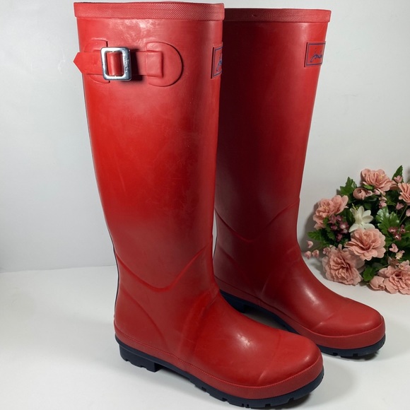 Amazon Joules Mens Rain Boots Ladies Wellies Joules Amazon Red